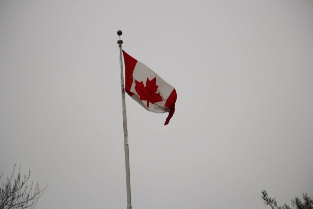 The Canadian Flag Waves